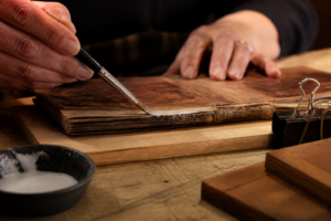 Repairing a Split Notebook Spine With Bookbinding Glue: A Twenty-Minute Fix