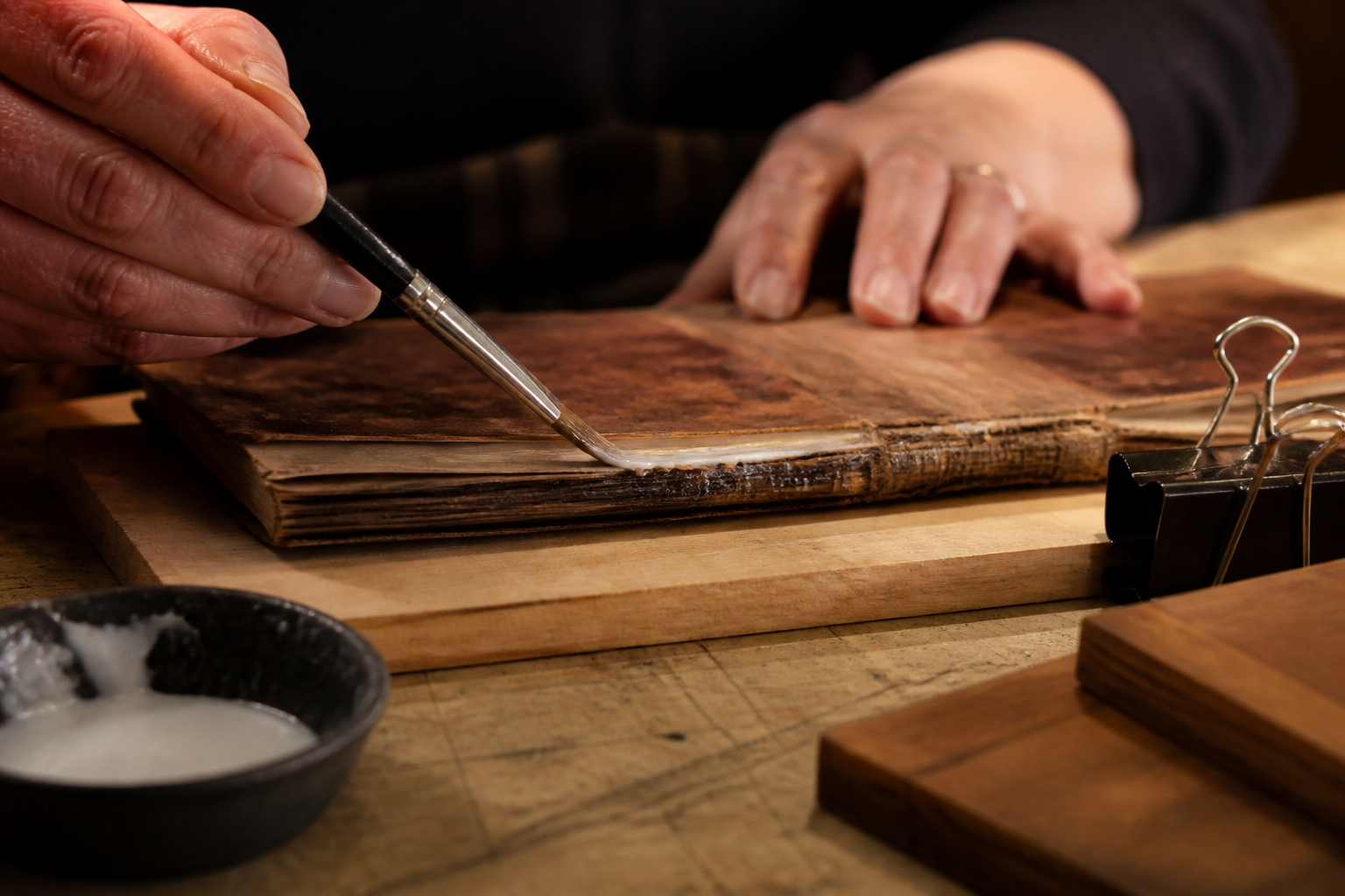 Repairing a Split Notebook Spine With Bookbinding Glue: A Twenty-Minute Fix